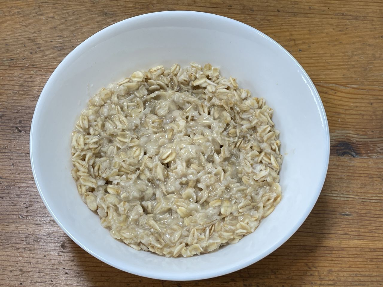 オートミールを電子レンジで加熱する