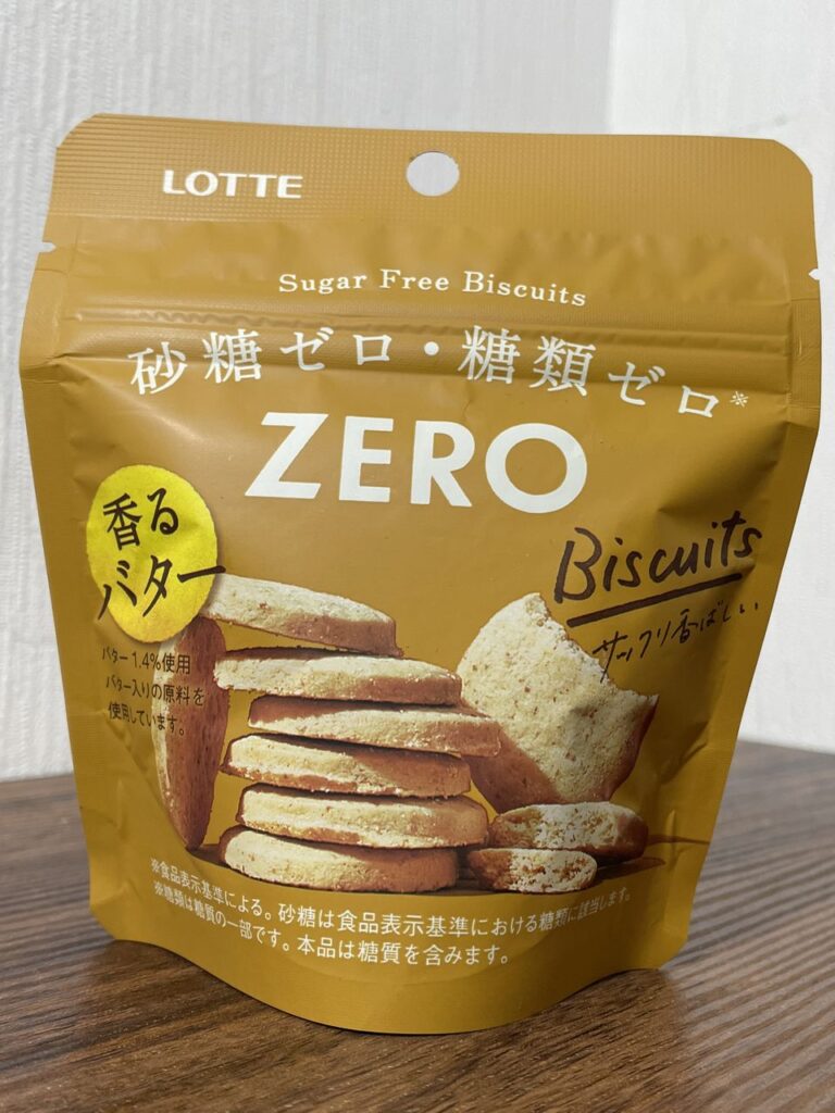 ロッテのZERO シュガーフリービスケット
