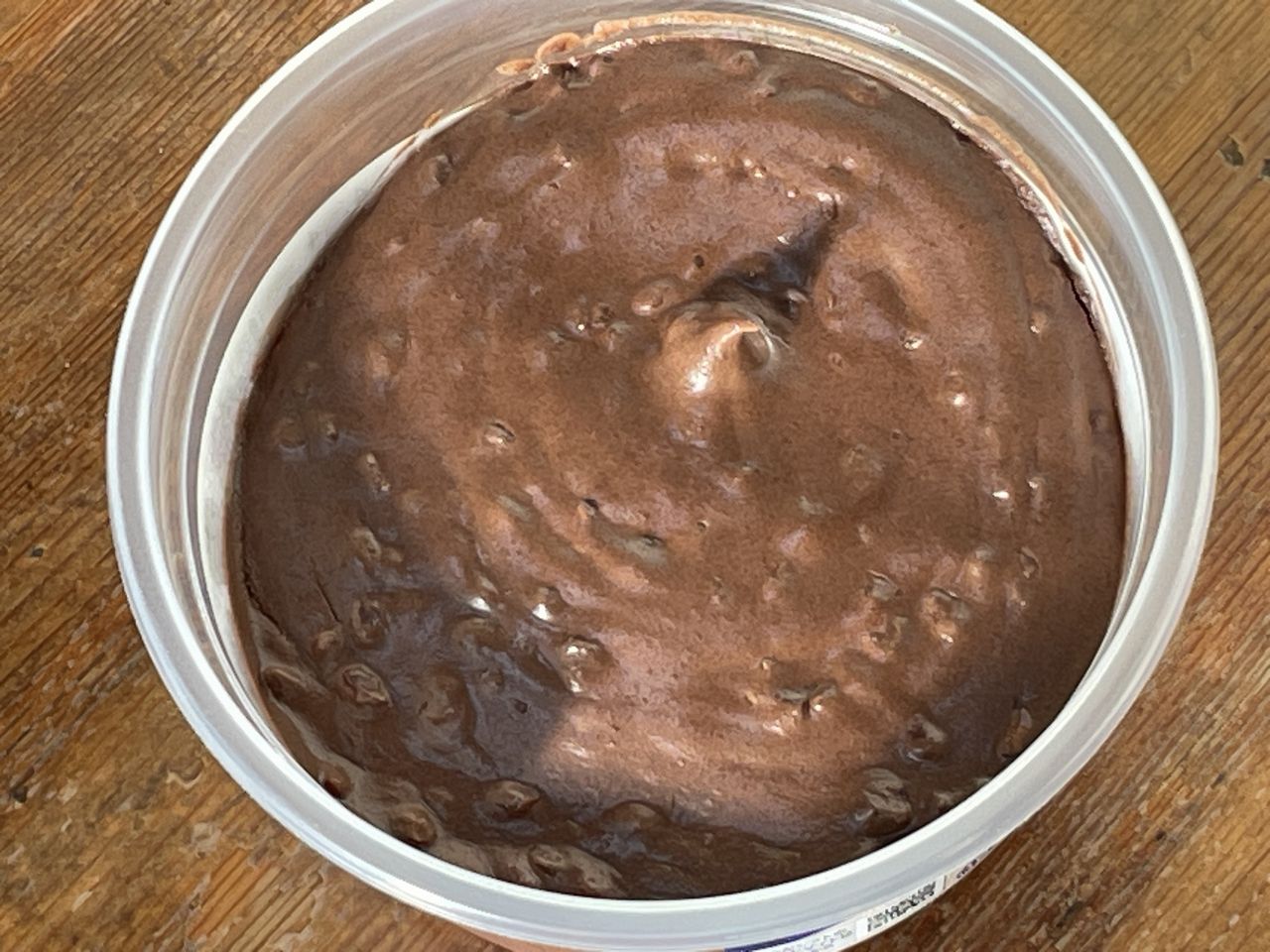 からだシフト 糖質コントロール チョコナッツクリーム 90gのフタを開けたところ