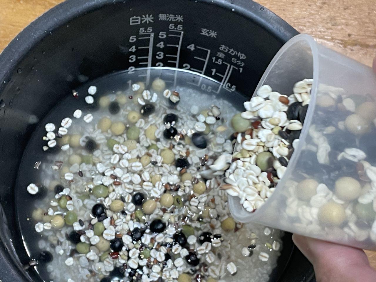 白ご飯を7分づきで精米+雑穀米に変える