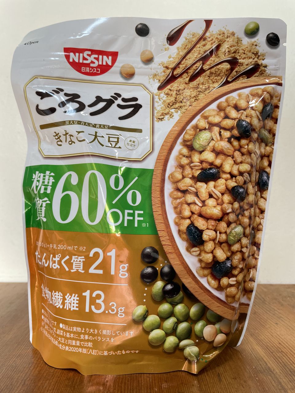 「日清シスコ ごろグラ糖質60%オフ きなこ大豆 300g」レビュー