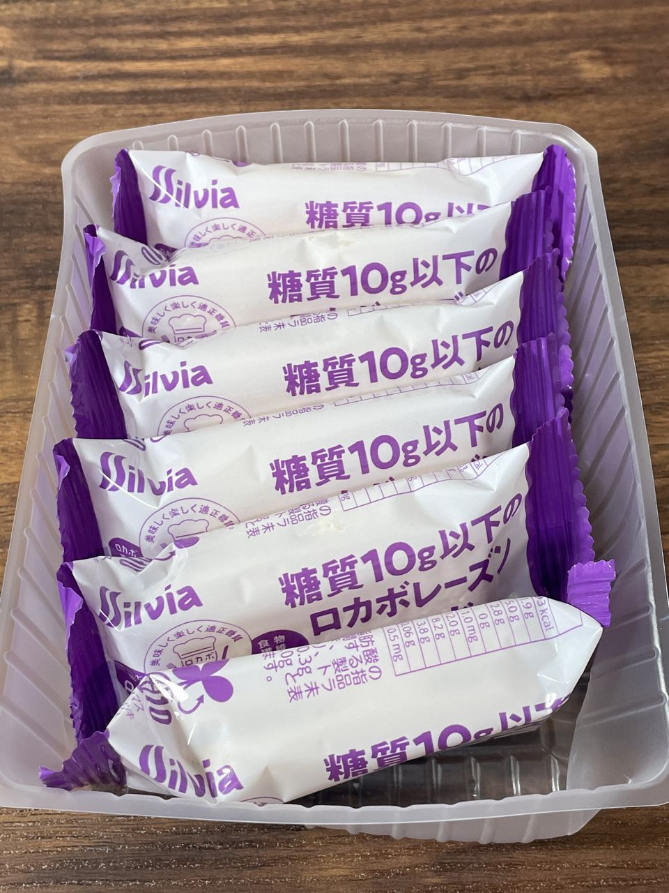 シルビア 糖質10g以下のロカボレーズンサンド 6個入の個包装